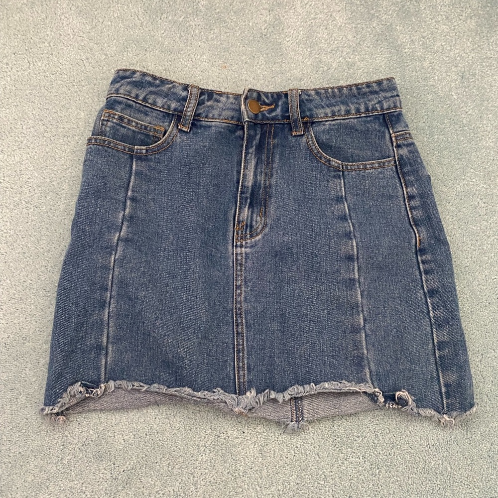 Denim mini skirt